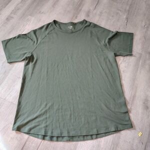 DU/ER Mens Performance Crewneck T-Shirt Olive Green Raglan‎ Sleeve MTJS1635 XL